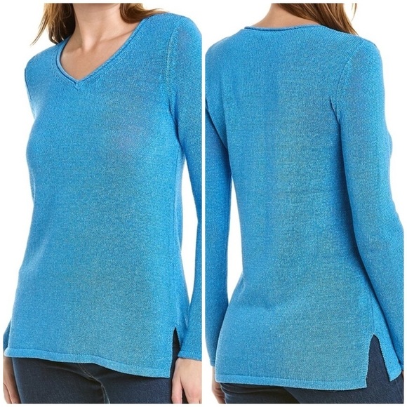 J MCLAUGHLIN CALLUM SWEATER XS V NECK HAVANA KNIT YARN RELAXED CASUAL COASTAL - Picture 1 of 12